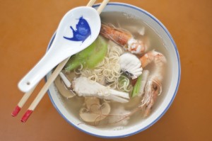 Fish Soup Noodle with Prawn